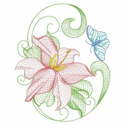 Rippled Lily 05 machine embroidery designs