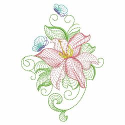 Rippled Lily 09 machine embroidery designs