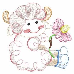 Rippled Sheep in Garden 02(Sm) machine embroidery designs