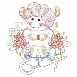 Rippled Sheep in Garden 06(Md) machine embroidery designs