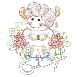 Rippled Sheep in Garden 06(Lg) machine embroidery designs