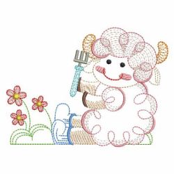 Rippled Sheep in Garden 07(Lg) machine embroidery designs