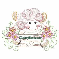 Rippled Sheep in Garden 08(Lg) machine embroidery designs