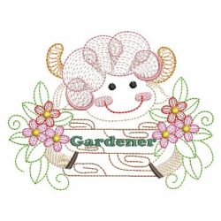 Rippled Sheep in Garden 08(Sm) machine embroidery designs