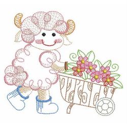 Rippled Sheep in Garden 09(Lg) machine embroidery designs