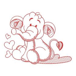 Redwork Cute Elephant 03(Lg) machine embroidery designs