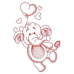 Redwork Cute Elephant 04(Lg)