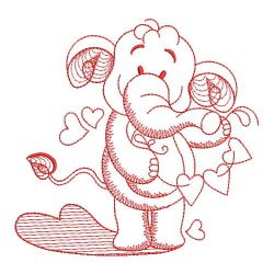 Redwork Cute Elephant 06(Md) machine embroidery designs