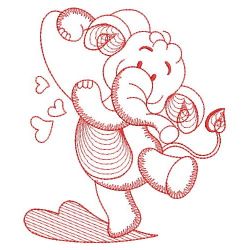 Redwork Cute Elephant 07(Md) machine embroidery designs