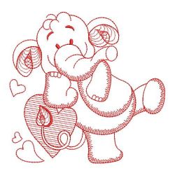 Redwork Cute Elephant 09(Sm) machine embroidery designs