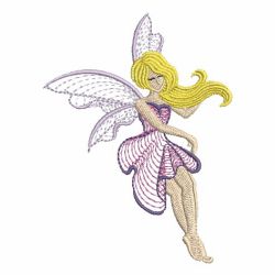 Rippled Flower Fairy 09 machine embroidery designs