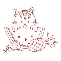 Redwork Country Cat 08(Sm) machine embroidery designs