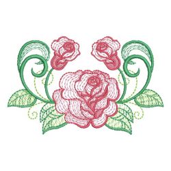 Heirloom Rippled Roses 05 machine embroidery designs