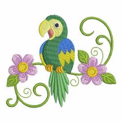Cute Colorful Parrots 01 machine embroidery designs