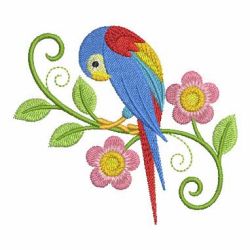 Cute Colorful Parrots 04 machine embroidery designs