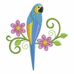 Cute Colorful Parrots 05 machine embroidery designs