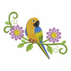 Cute Colorful Parrots 06 machine embroidery designs