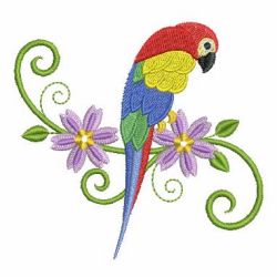 Cute Colorful Parrots 07 machine embroidery designs