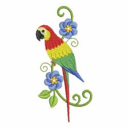 Cute Colorful Parrots 08 machine embroidery designs