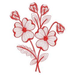 Redwork Pippled Pansy 02(Sm)
