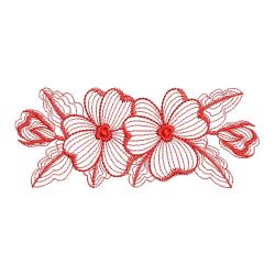 Redwork Pippled Pansy 04(Lg) machine embroidery designs