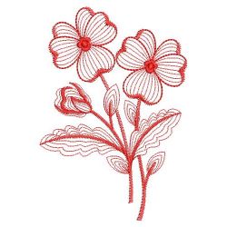 Redwork Pippled Pansy 10(Sm)