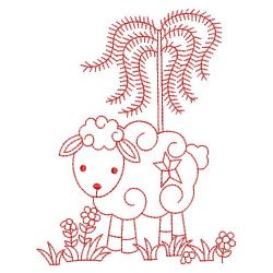 Redwork Country Sheep 03(Lg)