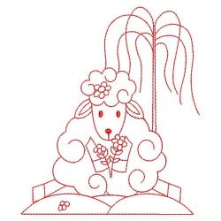 Redwork Country Sheep 05(Sm) machine embroidery designs