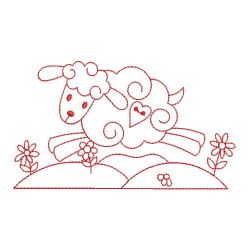 Redwork Country Sheep 06(Lg) machine embroidery designs