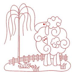 Redwork Country Sheep 10(Lg)