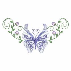 Rippled Butterfly Corner 02(Lg) machine embroidery designs