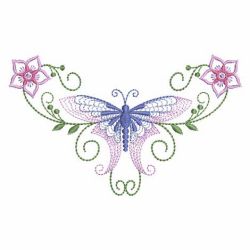 Rippled Butterfly Corner 03(Sm) machine embroidery designs