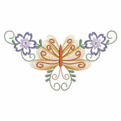 Rippled Butterfly Corner 04(Md) machine embroidery designs