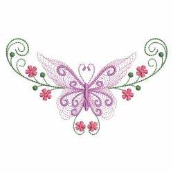 Rippled Butterfly Corner 05(Md) machine embroidery designs