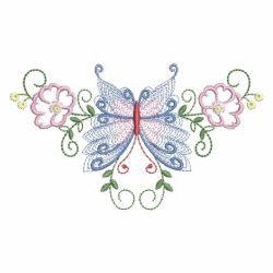 Rippled Butterfly Corner 07(Lg) machine embroidery designs