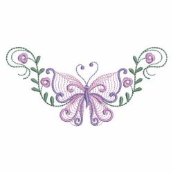 Rippled Butterfly Corner 08(Sm) machine embroidery designs
