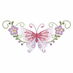 Rippled Butterfly Corner 09(Lg) machine embroidery designs