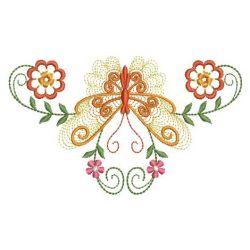 Rippled Butterfly Corner 11(Md) machine embroidery designs