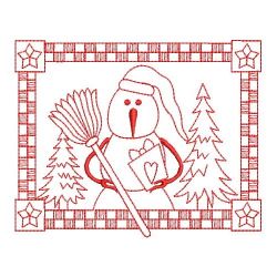 Redwork Snowman(Lg) machine embroidery designs