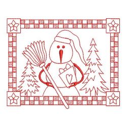 Redwork Snowman(Sm) machine embroidery designs