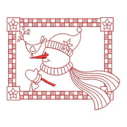 Redwork Snowman 03(Lg) machine embroidery designs