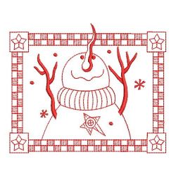 Redwork Snowman 04(Sm)