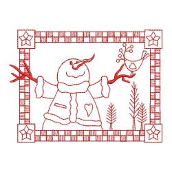 Redwork Snowman 08(Sm)