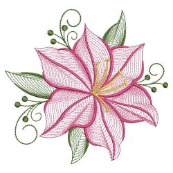 Rippled Lily 1(Sm) machine embroidery designs