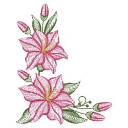 Rippled Lily 1 02(Sm) machine embroidery designs
