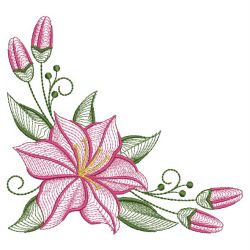 Rippled Lily 1 03(Sm) machine embroidery designs