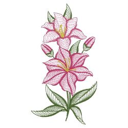 Rippled Lily 1 05(Sm) machine embroidery designs