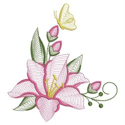 Rippled Lily 1 06(Md) machine embroidery designs