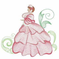 Rippled Victorian Lady 01(Md) machine embroidery designs