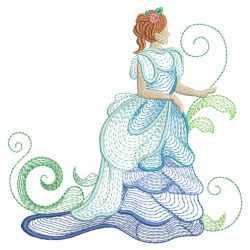 Rippled Victorian Lady 06(Lg) machine embroidery designs